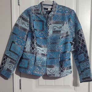 Turquoise, Silver and Steel Blazer